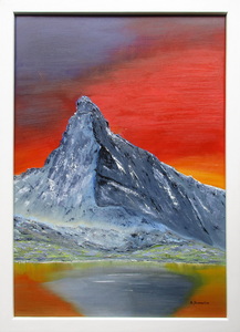 INCENDIE, huile S/MDF 72/52